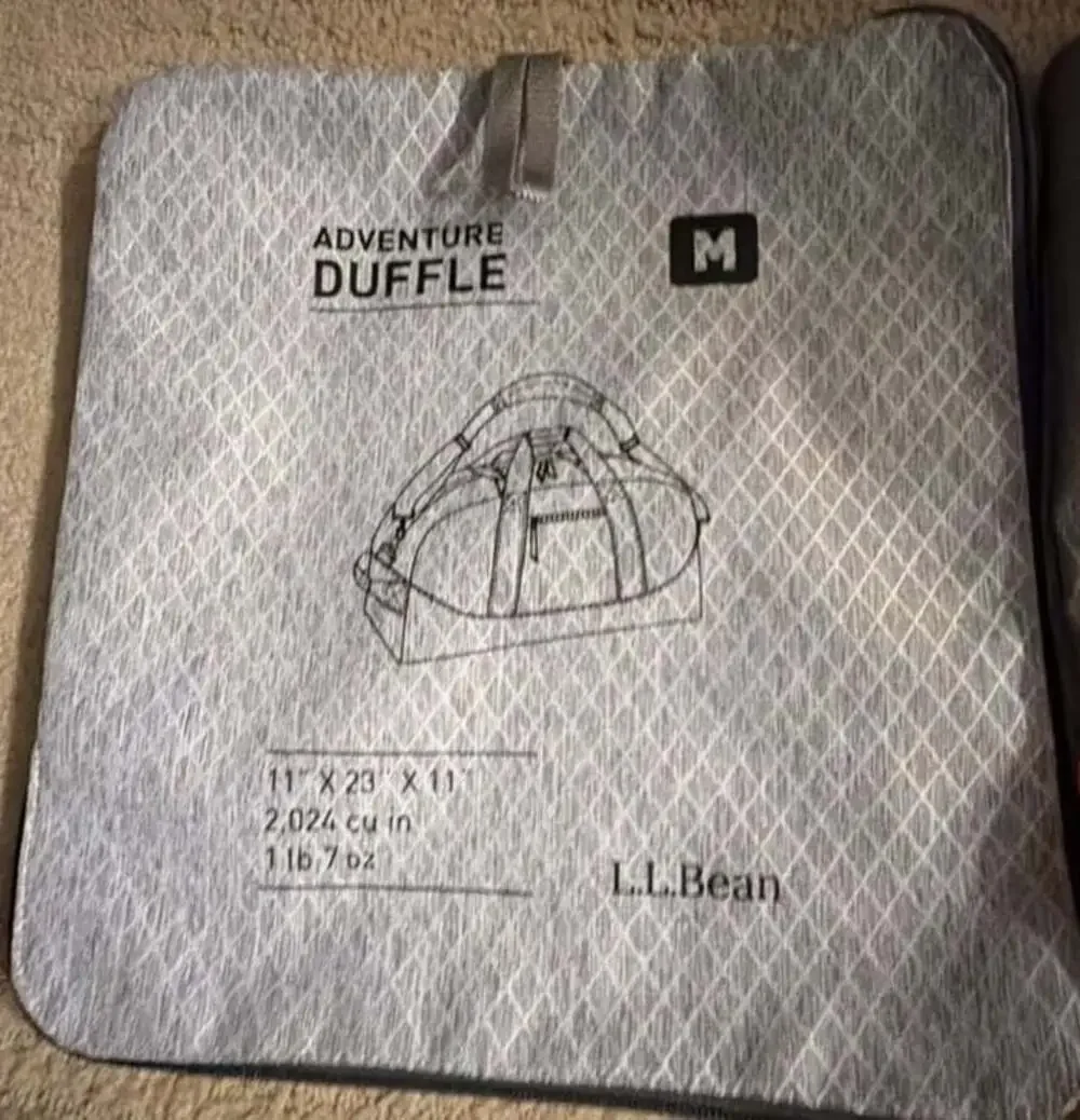 LL Bean Adventure Duffle Medium Packable Travel Bag 2 included